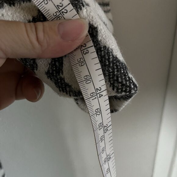 Nanette Lepore Sz S Fit M Wool Blend Jacquard Button Sweater Coat Longline - Picture 7 of 8